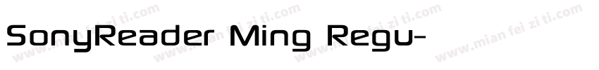 SonyReader Ming Regu字体转换